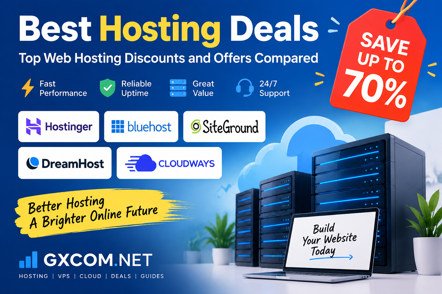 Best hosting deals and web hosting discounts compared