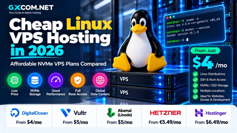 2026年平价Linux VPS主机：经济实惠的NVMe VPS套餐对比