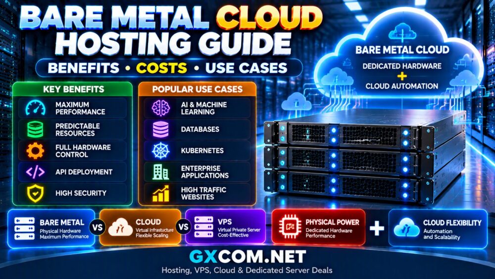 Bare Metal Cloud Hosting Guide explaining benefits costs and use cases