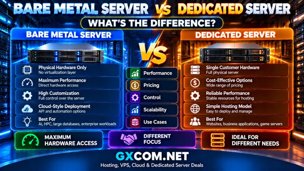 Bare Metal Server vs Dedicated Server: What's the Difference