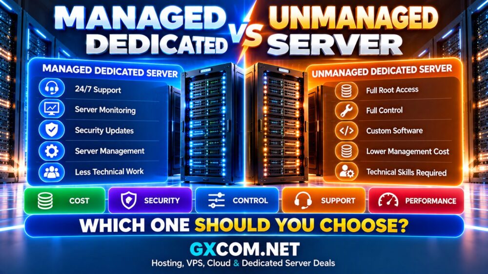 Managed vs Unmanaged Dedicated Server comparison