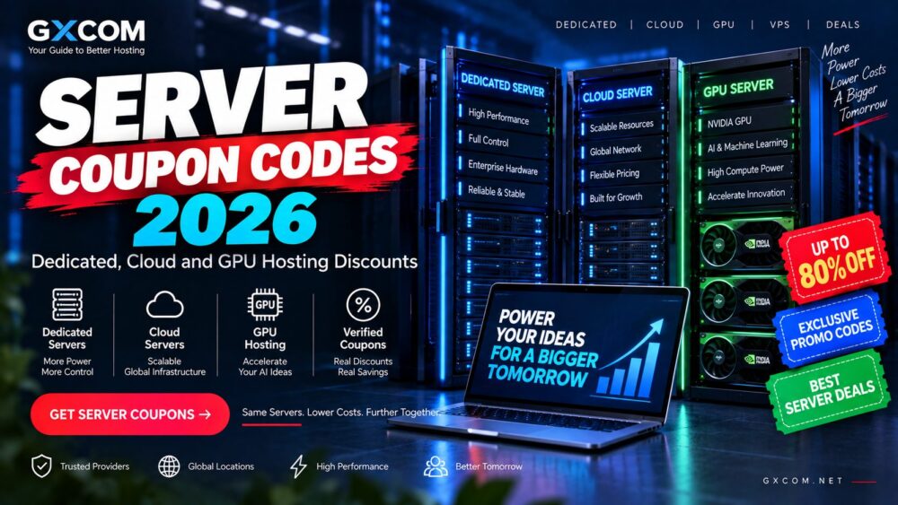 Server Coupon Codes 2026: Dedicated, Cloud and GPU Hosting Discounts