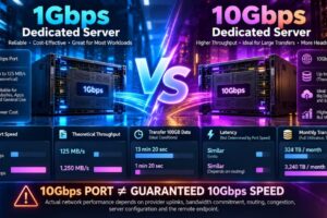 10Gbps 与 1Gbps 专用服务器：带宽、端口速度与实际网络性能