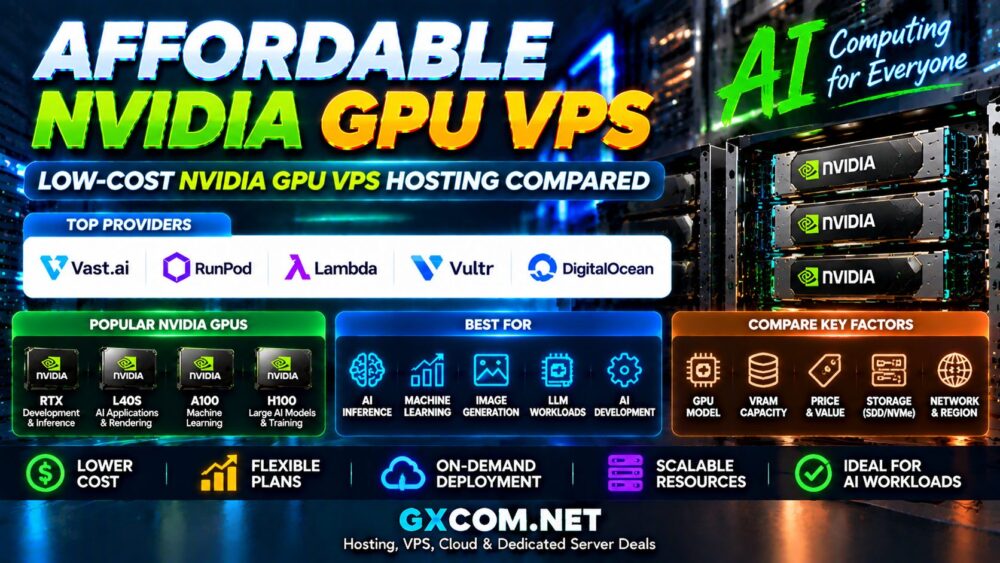 Cheap GPU VPS: Low-Cost NVIDIA GPU VPS Hosting Compared