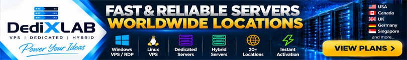 DediXLAB Windows VPS, Linux VPS, dedicated and hybrid servers