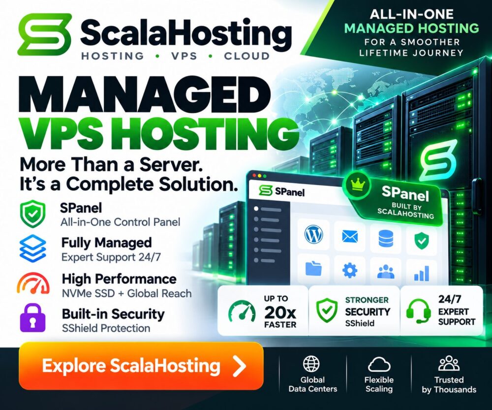 ScalaHosting MANAGED VPS HOSTING