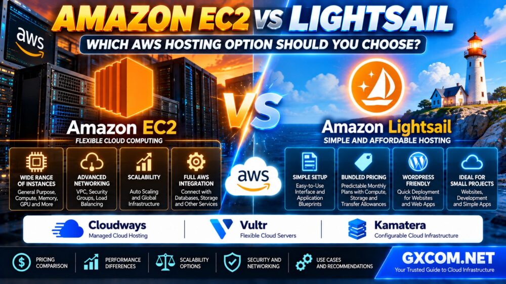 Amazon EC2 vs Lightsail AWS Hosting Comparison Pricing Performance WordPress Scalability and Cloud Infrastructure