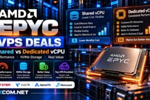AMD EPYC VPS 优惠对比：共享与专用 vCPU 性能、NVMe 存储及托管成本