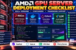 AMD GPU server deployment checklist for ROCm versions Docker containers PyTorch vLLM and framework compatibility