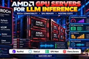 AMD GPU servers for LLM inference comparing ROCm compatibility GPU memory and hosting costs