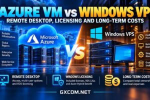 Azure 虚拟机与 Windows VPS 的对比，涵盖远程桌面访问、Windows Server 许可及长期托管成本