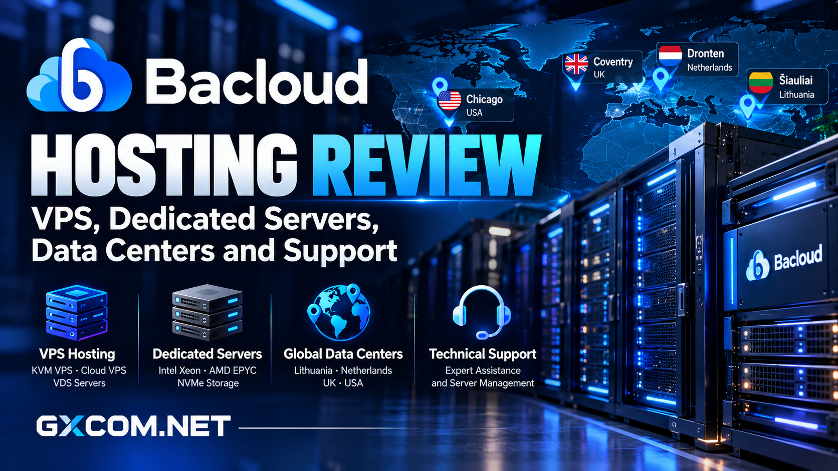 Bacloud 主机服务商评测：对比 VPS、独立服务器、数据中心位置及技术支持