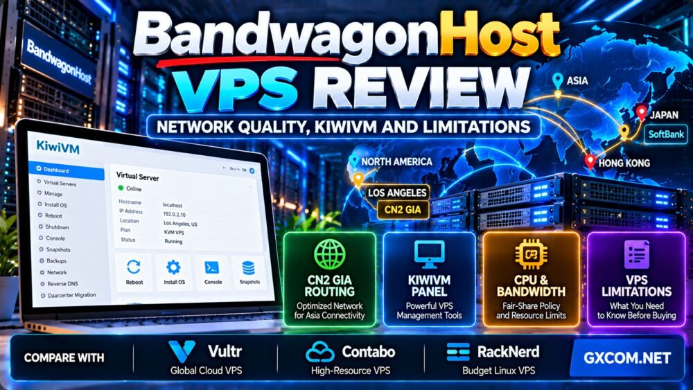 BandwagonHost VPS Review: Network Quality, KiwiVM and Limitations