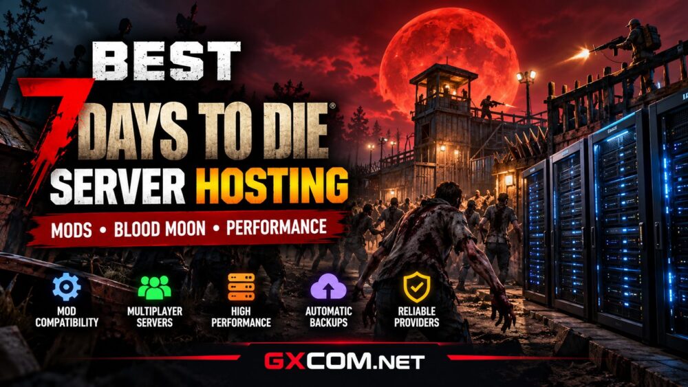 《7 Days to Die》最佳服务器托管对比评测:涵盖“血月”模式、模组兼容性、多人游戏性能及可靠的游戏服务器