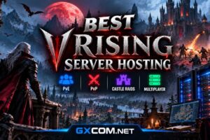 Best V Rising server hosting comparison featuring PvE and PvP multiplayer, vampire castles, castle raids and dedicated server hosting