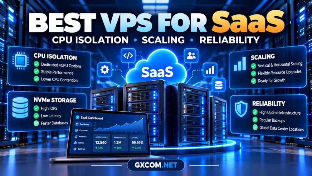 Best VPS for SaaS applications comparing CPU isolation, scalable cloud infrastructure and server reliability