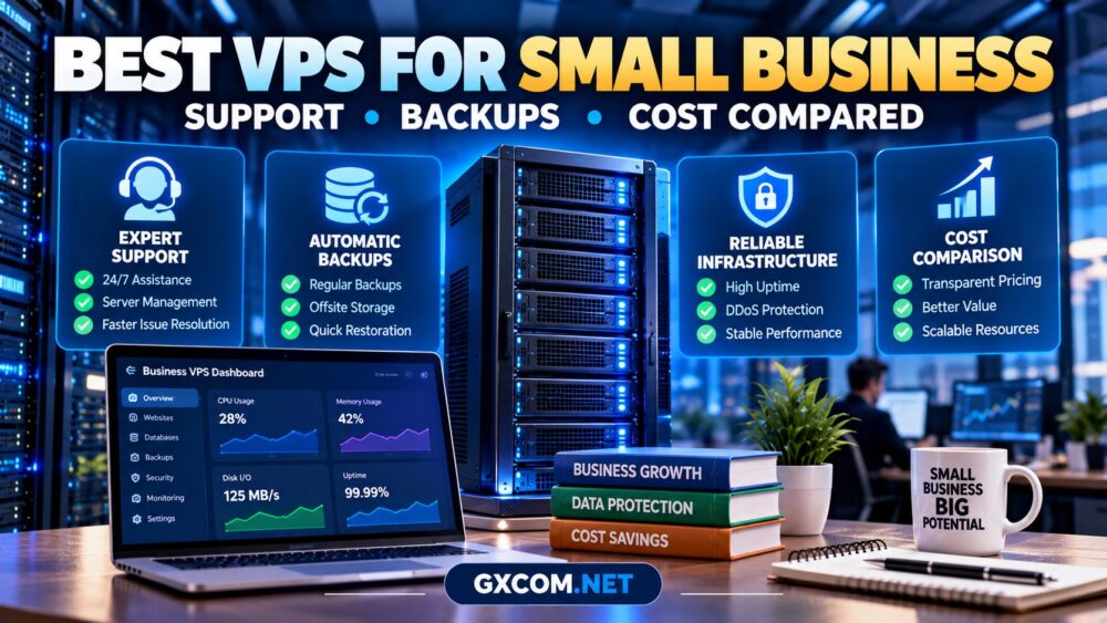 Best VPS for small business applications comparing managed support, backups, server reliability and hosting costs