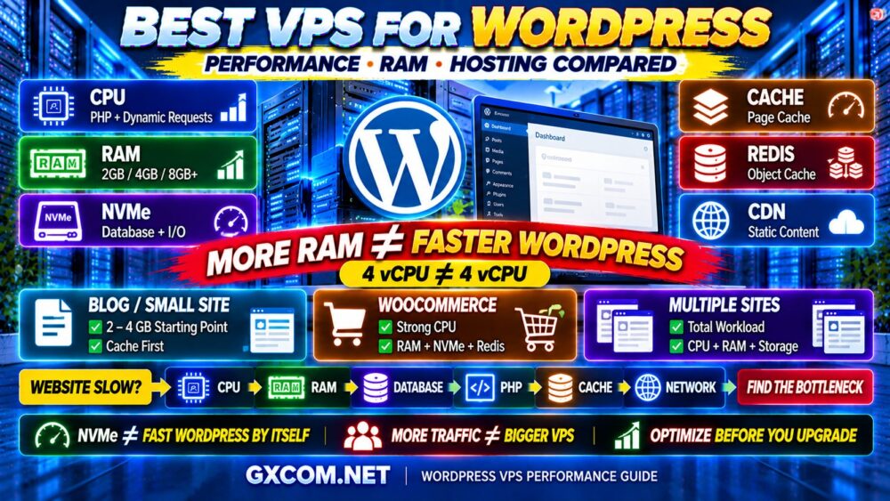 Best VPS for WordPress CPU RAM NVMe PHP Database Cache and Hosting Performance Compared