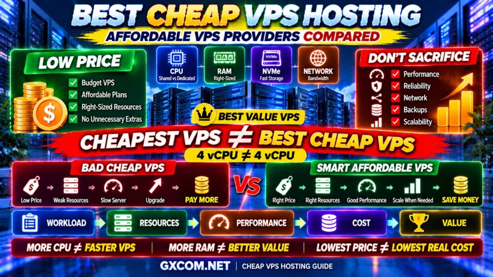 Best Cheap VPS Hosting Affordable VPS Providers CPU RAM NVMe Performance and Value Compared