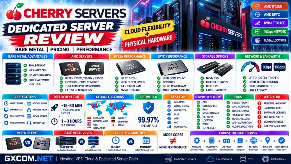 Cherry Servers Dedicated Server Review: Bare Metal, Pricing and Performance