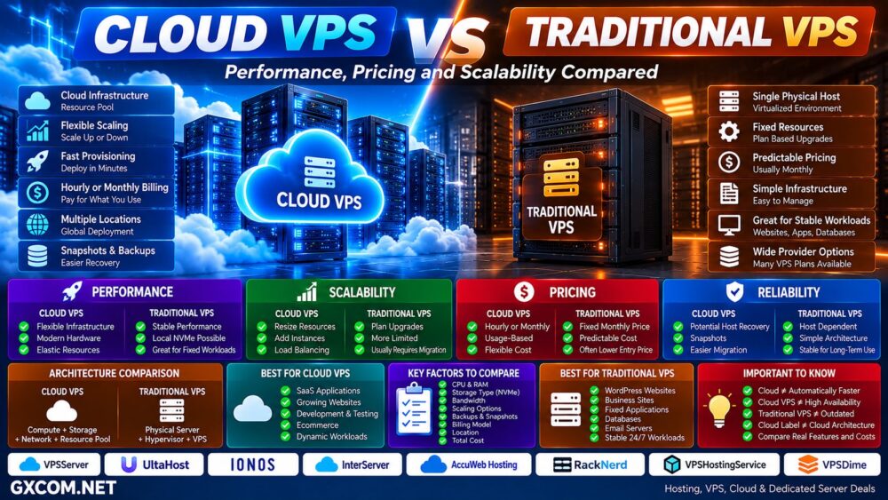 Cloud VPS vs Traditional VPS Performance Pricing Scalability and Infrastructure Comparison