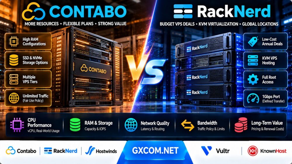 Contabo 与 RackNerd 对比：经济型 VPS 资源、网络质量与长期价值