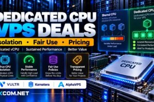 专用 CPU VPS 方案对比：共享与专用 vCPU 隔离、持续 CPU 性能、公平使用政策及月度托管费用