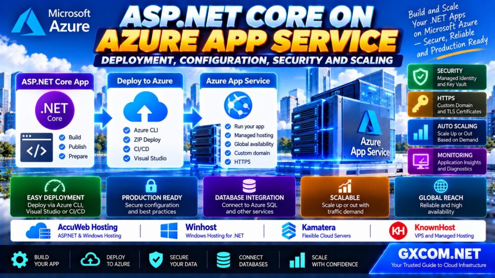 How to Deploy ASP.NET Core to Azure App Service Configuration Security Key Vault Managed Identity HTTPS Scaling and Monitoring