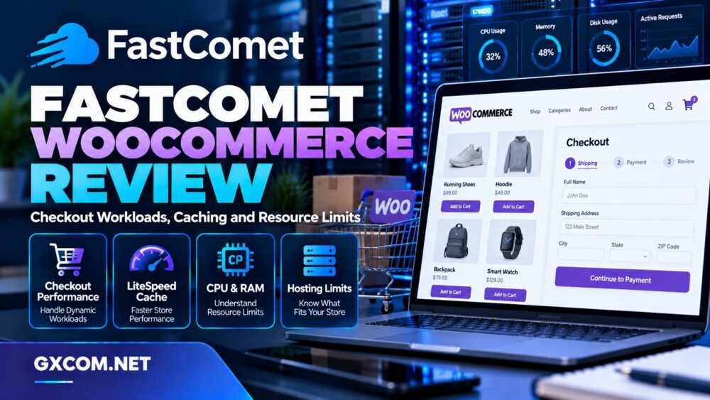 FastComet WooCommerce 主机评测:涵盖结账工作负载、缓存、CPU 和内存资源限制