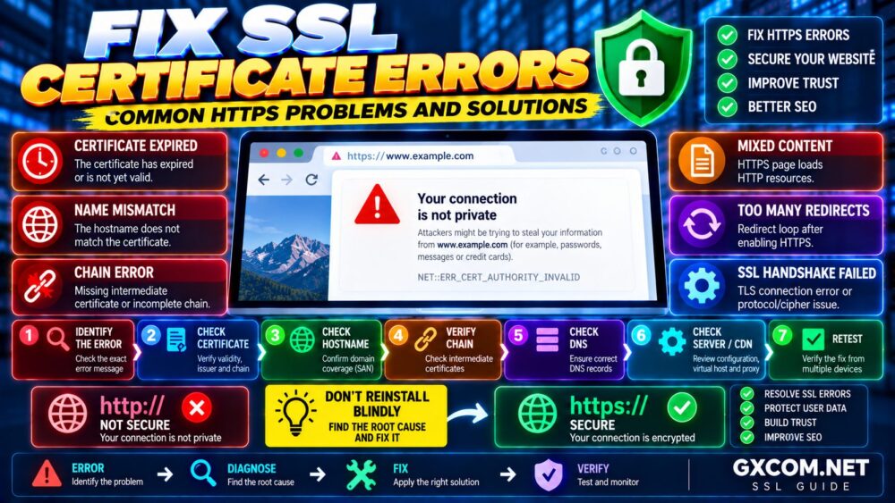How to Fix SSL Certificate Errors and Common HTTPS Problems