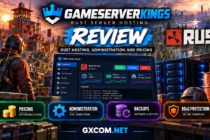 GameServerKings Rust server hosting review covering pricing control panel Oxide Carbon plugins backups and DDoS protection