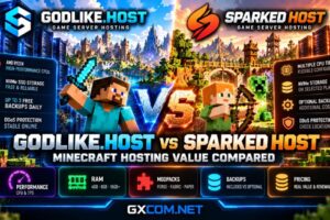 Godlike.Host 与 Sparked Host 的《我的世界》主机对比评测：涵盖锐龙处理器、内存套餐、模组包、备份及定价