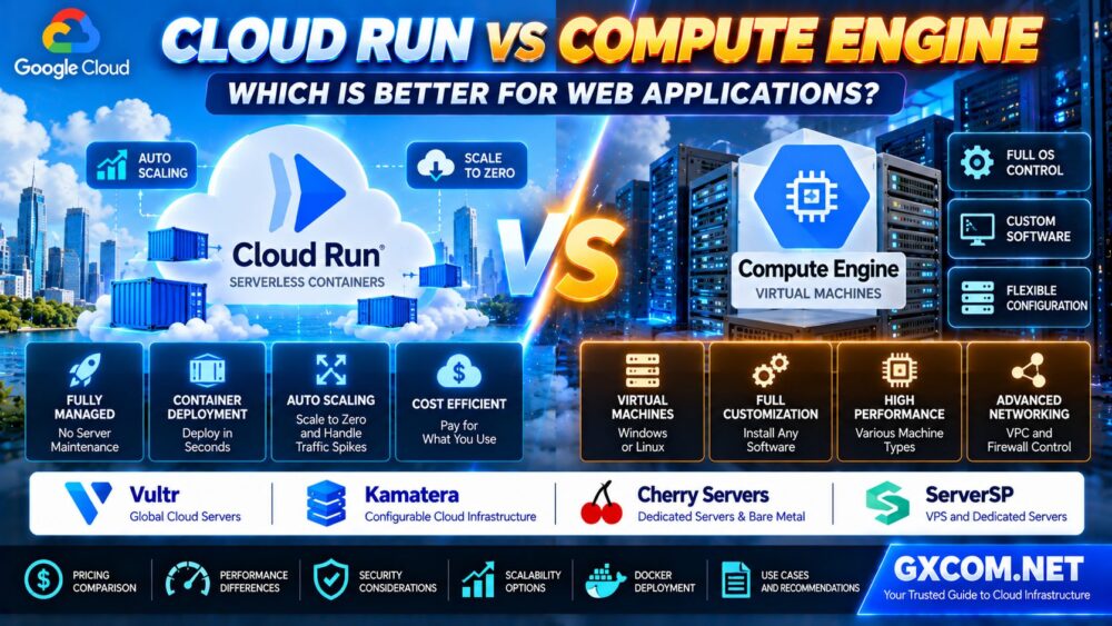Google Cloud Run vs Compute Engine Comparison Serverless Containers Virtual Machines Pricing Performance and Scalability