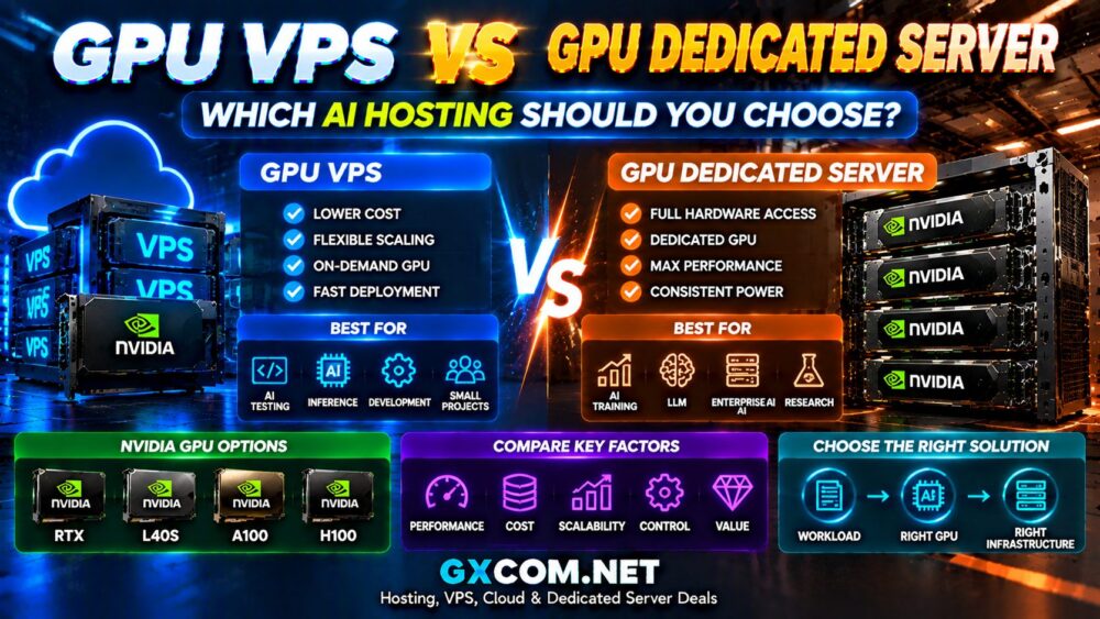 GPU VPS 与 GPU 独立服务器：您应该选择哪种 AI 托管服务？