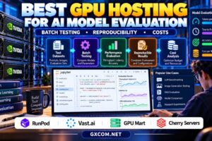Best GPU hosting for AI model evaluation comparing batch testing reproducibility and benchmarking costs