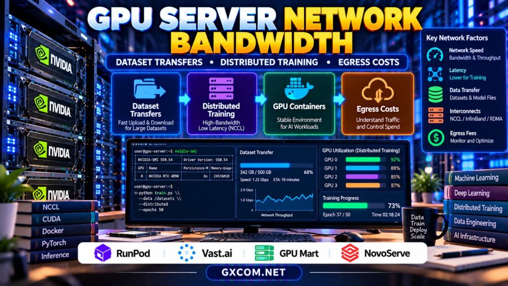 GPU server network bandwidth for AI dataset transfers distributed GPU training and cloud egress cost comparison