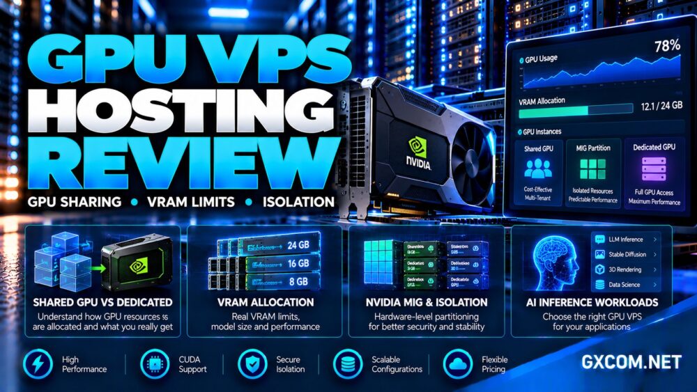 GPU VPS 主机评测:对比共享 GPU、NVIDIA MIG 分区、VRAM 限制、GPU 隔离及专用加速器选项