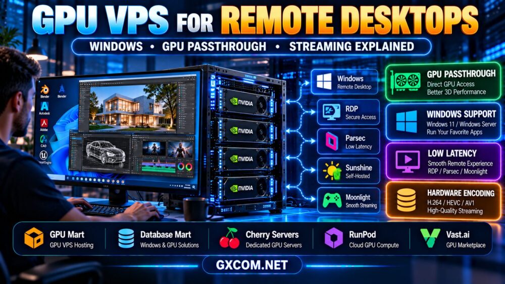 GPU VPS for Remote Desktops: Windows, GPU Passthrough and Streaming Explained