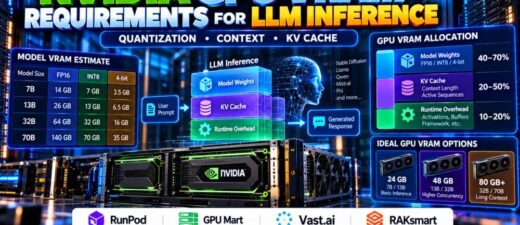NVIDIA GPU VRAM requirements for LLM inference with quantization context length and KV cache