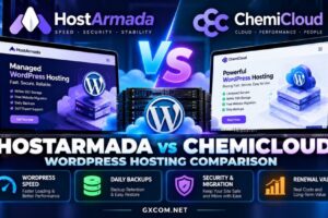 HostArmada 与 ChemiCloud WordPress 主机对比评测，涵盖网站速度、每日备份、安全性、迁移及续费性价比