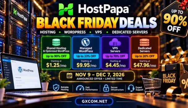 HostPapa Black Friday hosting deals with WordPress VPS and dedicated server discounts starting at $1.25 per month