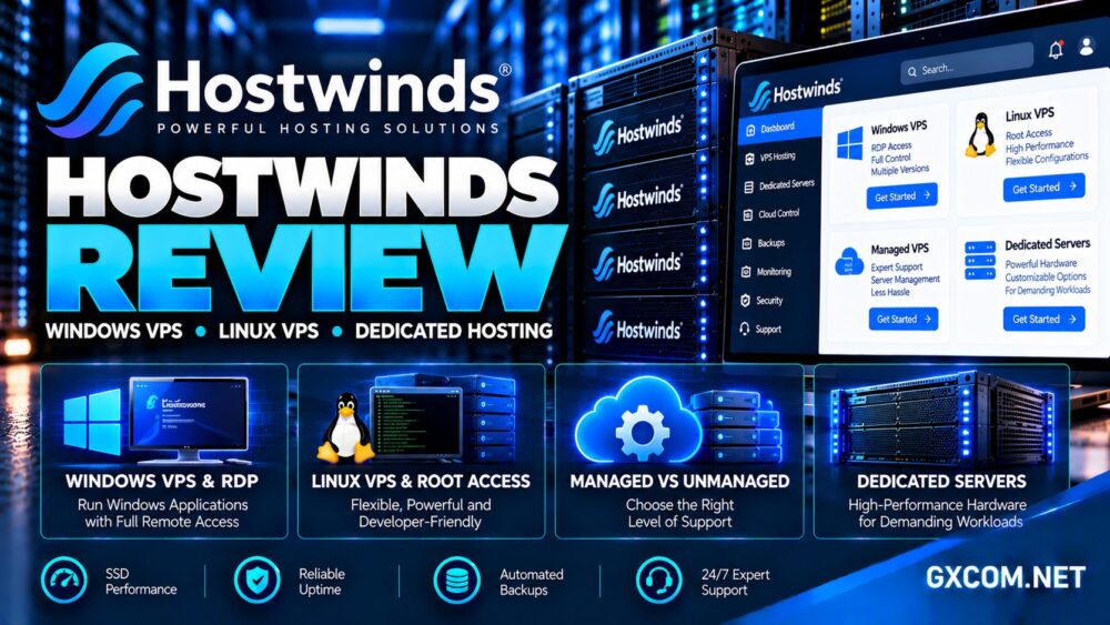 Hostwinds 评测：对比 Windows VPS、Linux VPS、托管型和非托管型主机、独立服务器、备份服务及长期成本