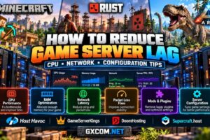 How to reduce game server lag by optimizing CPU performance, network latency, RAM, server configuration and multiplayer hosting