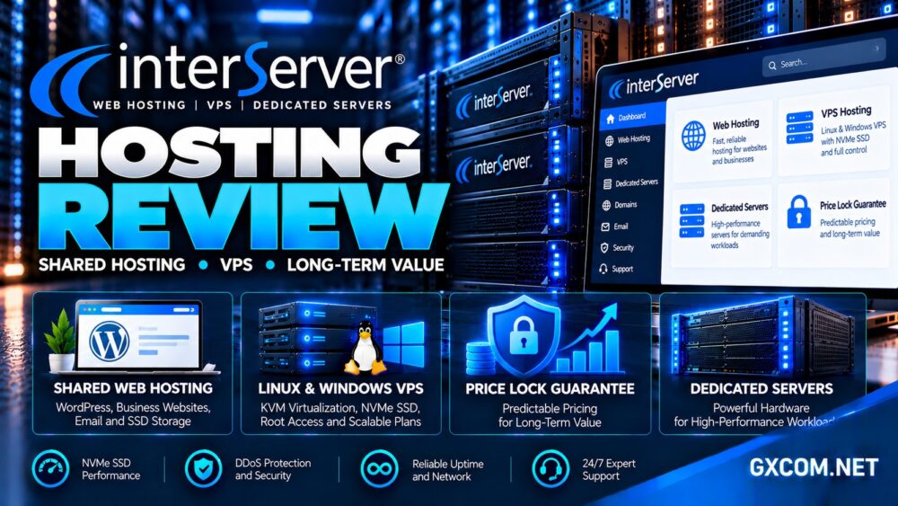 InterServer 主机评测：对比共享主机、Linux 和 Windows VPS、价格锁定保证、托管支持及长期主机价值