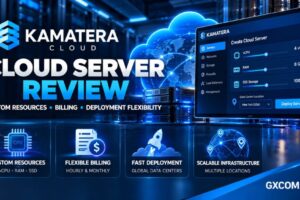 Kamatera Cloud Server review showing custom CPU and RAM resources, hourly billing and flexible cloud deployment