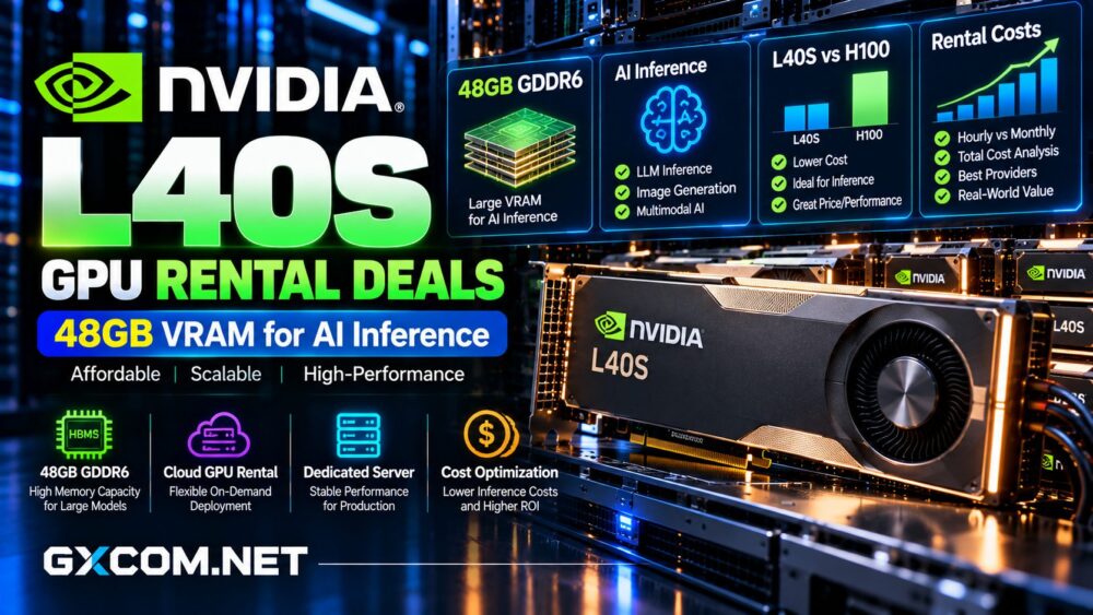 配备 48GB GDDR6 显存的 NVIDIA L40S GPU 租赁方案,适用于 AI 推理、云 GPU 托管及租赁费用对比
