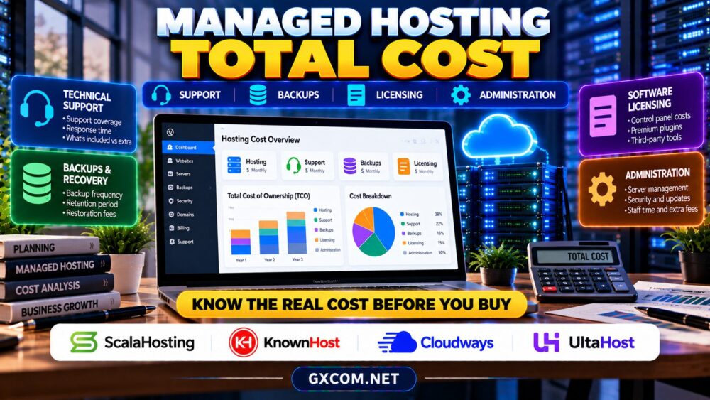 Managed Hosting Total Cost Support Backups Licensing and Administration