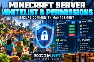 Minecraft server whitelist and permissions security with player access control, LuckPerms and community management