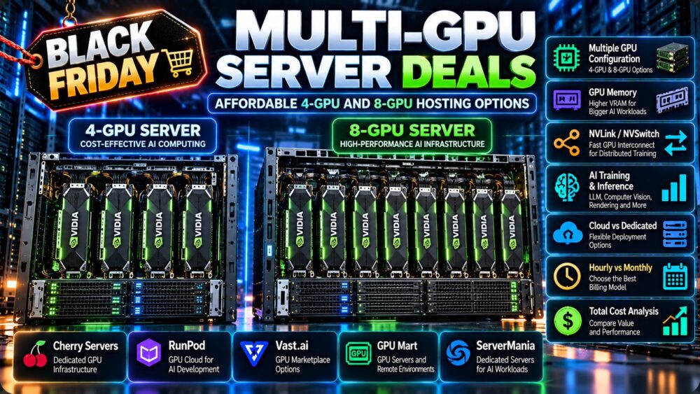 多GPU服务器优惠:经济实惠的4 GPU和8 GPU托管方案