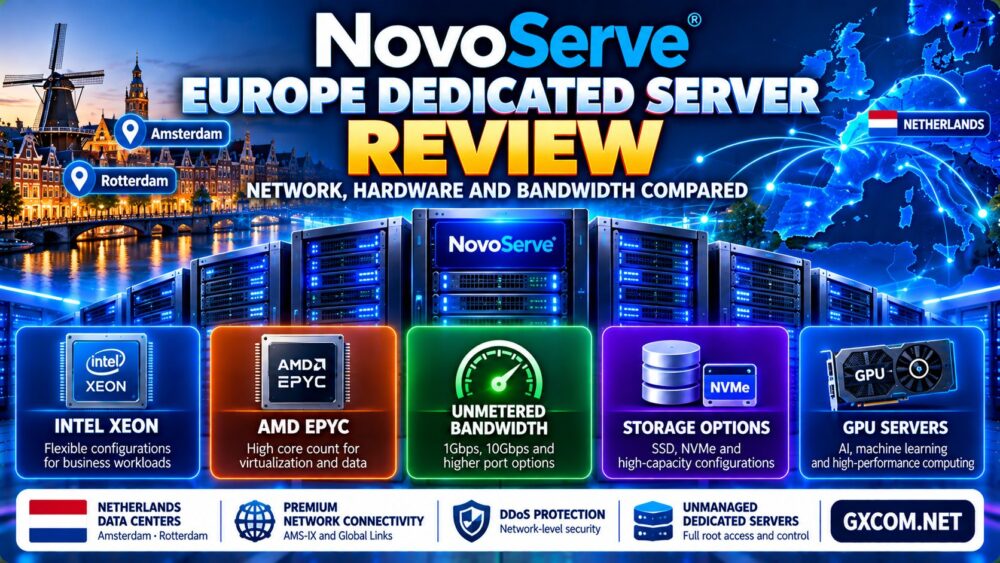 NovoServe Europe 专用服务器评测:网络、硬件和带宽